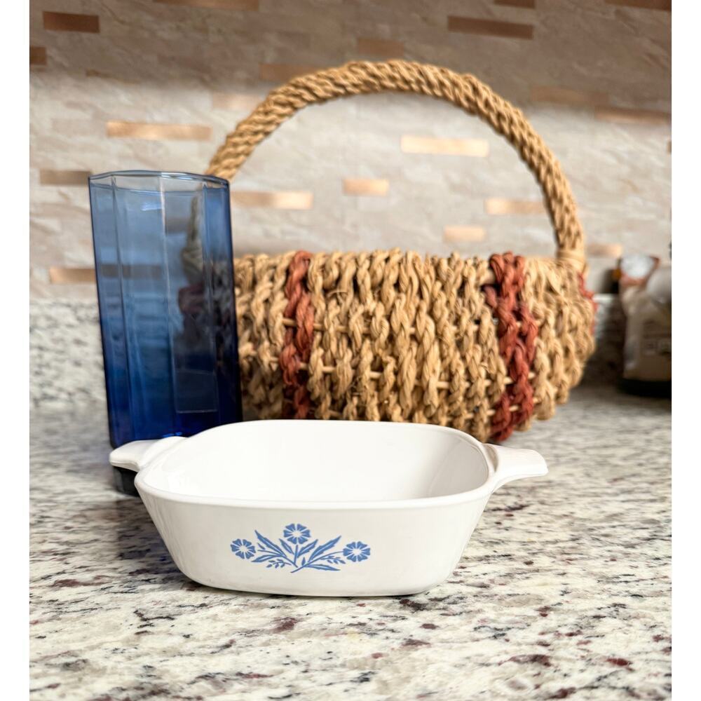 Corning Ware Cornflower Blue Casserole Dish P-41-B, Mini with no lid, Halogram